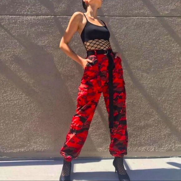 Pants \u0026 Jumpsuits | Baggy Red Cargo 